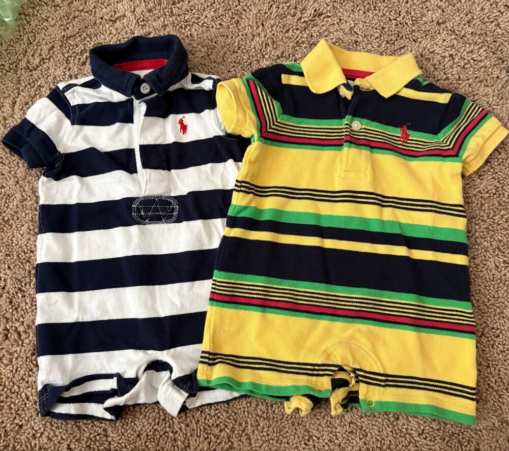 Ralph Lauren Baby Striped One Pieces 3 months